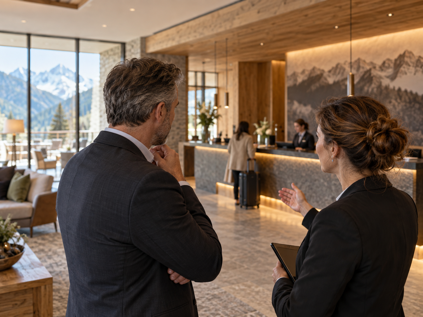 Betriebsleiter im Gespräch mit der Front-Office-Leitung